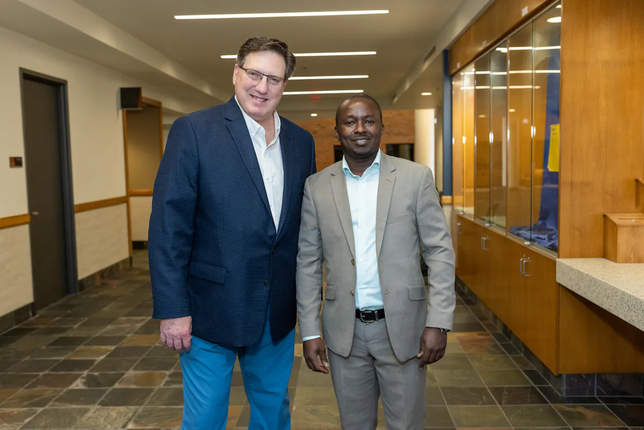BethelBiz mentor and mentee, Phil Almeroth ’83 and Martin Gachanja GS’23