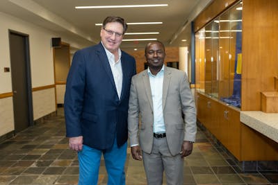 BethelBiz mentor and mentee, Phil Almeroth ’83 and Martin Gachanja GS’23