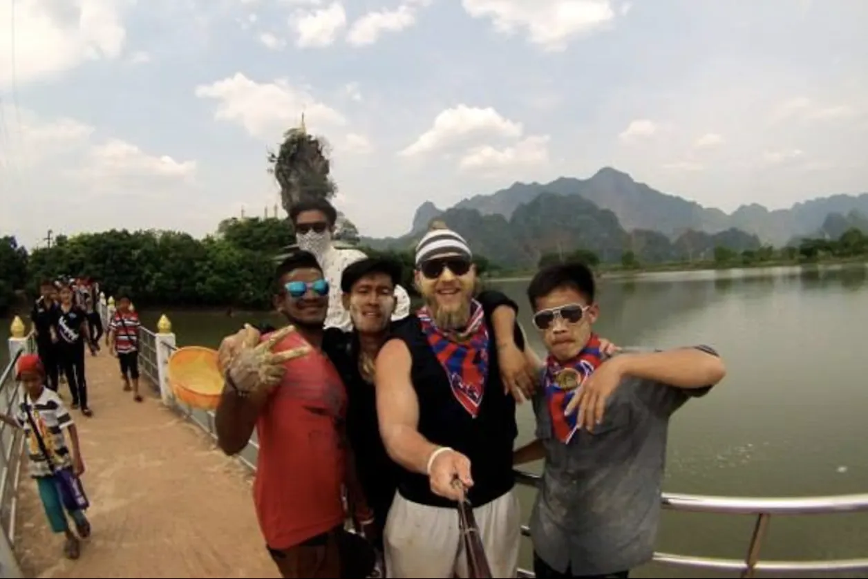 Jesse Phenow during his first visit to Myanmar 