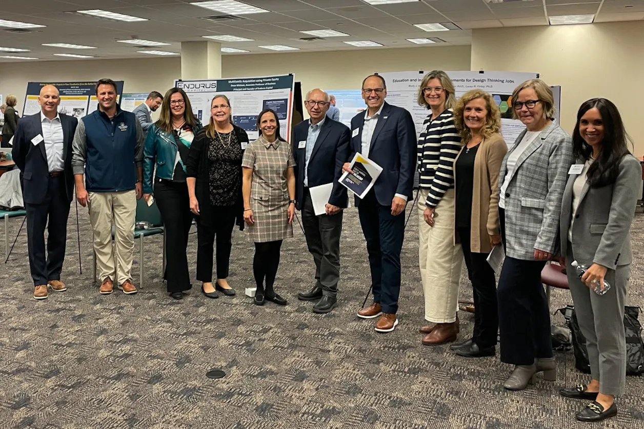 President Ross Allen with faculty and board members at Bethel’s first Day of Scholarship