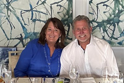 Retired Head Football Coach Steve Johnson ’79 and his wife, Susan