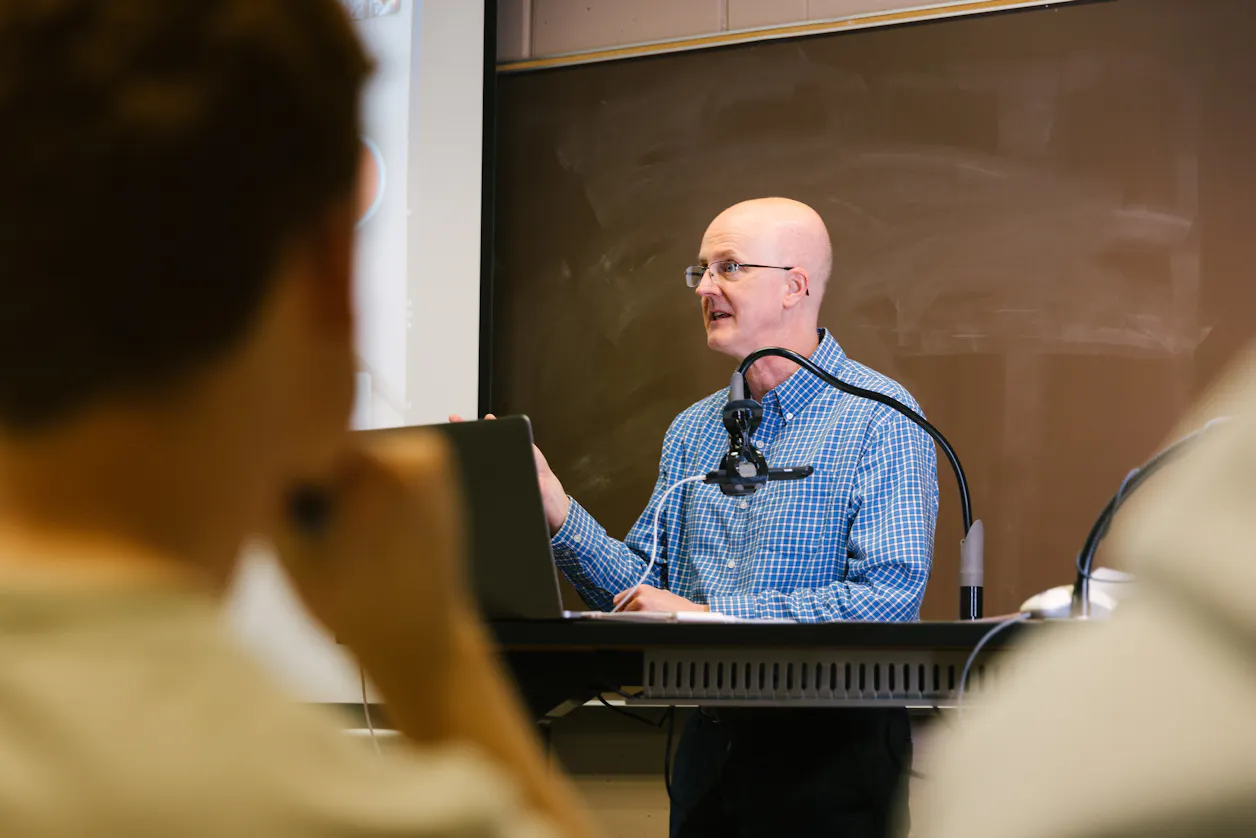 Professor of Mathematics Bill Kinney teaching at Bethel University
