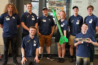 Team Oral presentation and safety check for the competition, held at the University of Minnesota the evening before the launch day. 