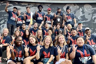 Students participating in Young Life's Student Leadership Project at Bethel attended a Minnesota Twins game. 