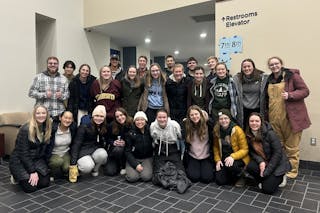 A group of Bethel students volunteer monthly to serve on the Friday Night Street Team of Inner City Christian Ministries Center in downtown Minneapolis.