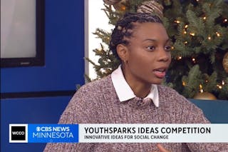 TyTeeona Howard appeared on CBS News Minnesota in December 2023 sharing about the Youth Sparks program.