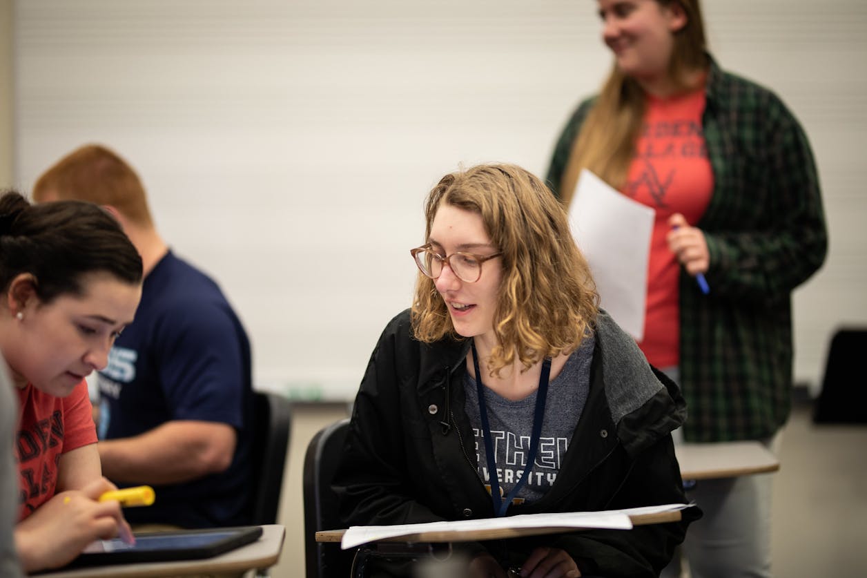 Students in BUILD develop digital skills during hands-on class time.