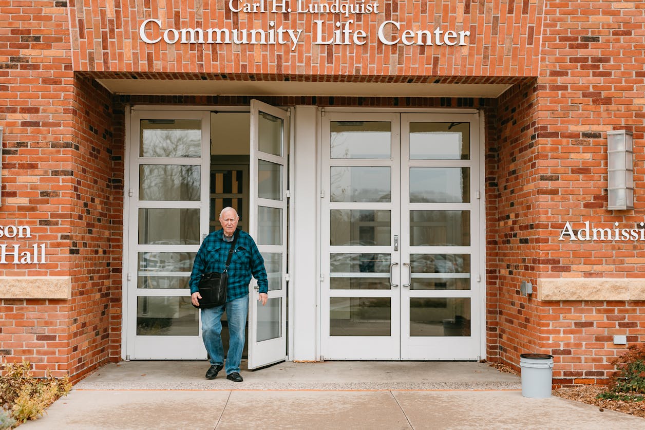Curtis walking out of CLC