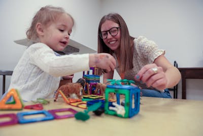 As an intern, Grace Johnson '25 taught Sunday School and helped launch Wednesday night programming for kids at Mill City Church in Minneapolis. 