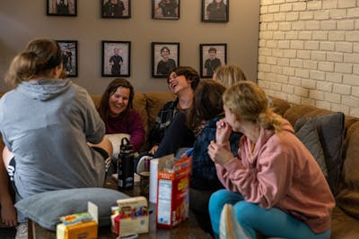 students hanging out