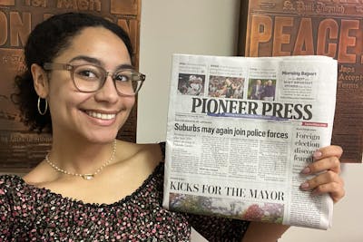 Talia McWright's internship at the St. Paul Pioneer Press turned into a full-time job. 