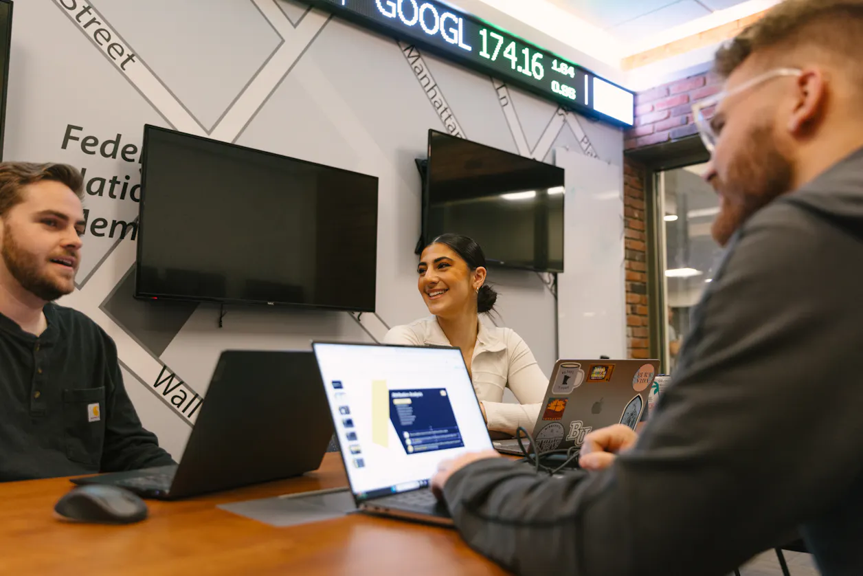 Students in the business lab at Bethel