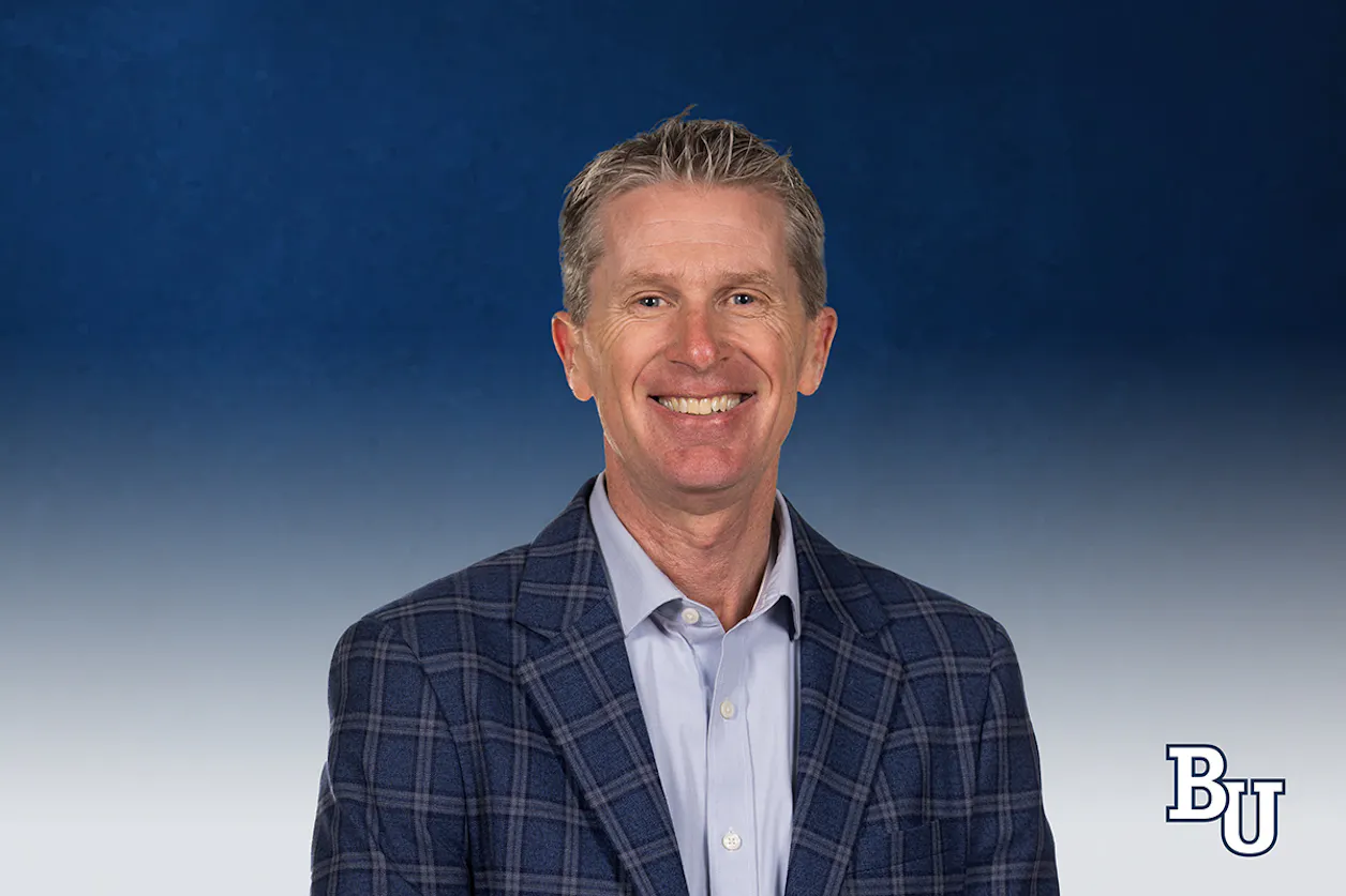 Greg Peterson, Bethel's athletic director, poses for his professional headshot. 