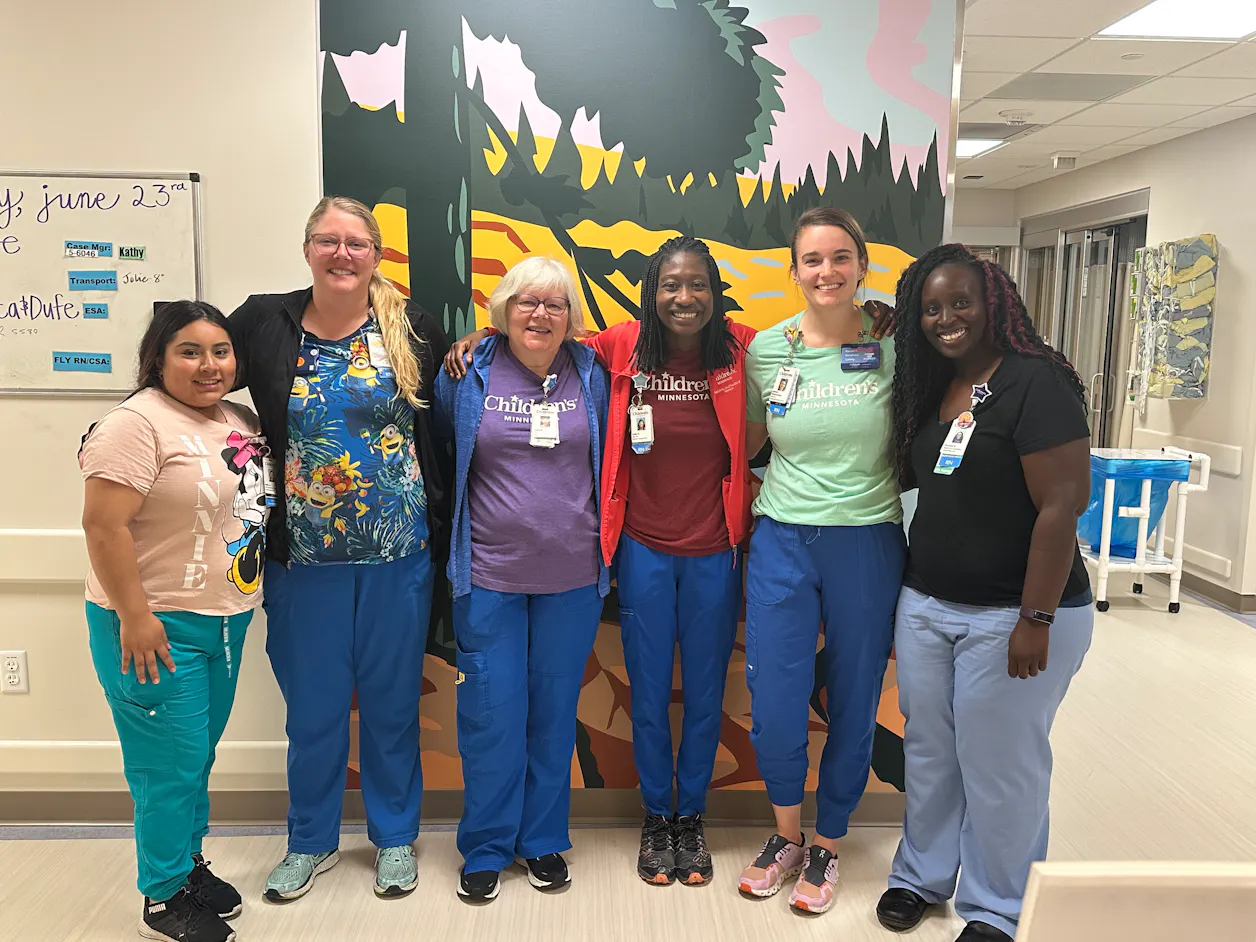Faith Pyne at Children's Hospital