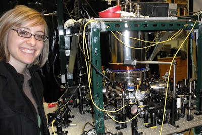 Lindh in 2010 with her graduate school experiment
