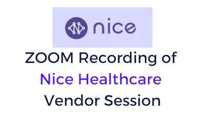 zoom recording of nice healthcare vendor session