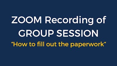 Zoom Recording of Group Session