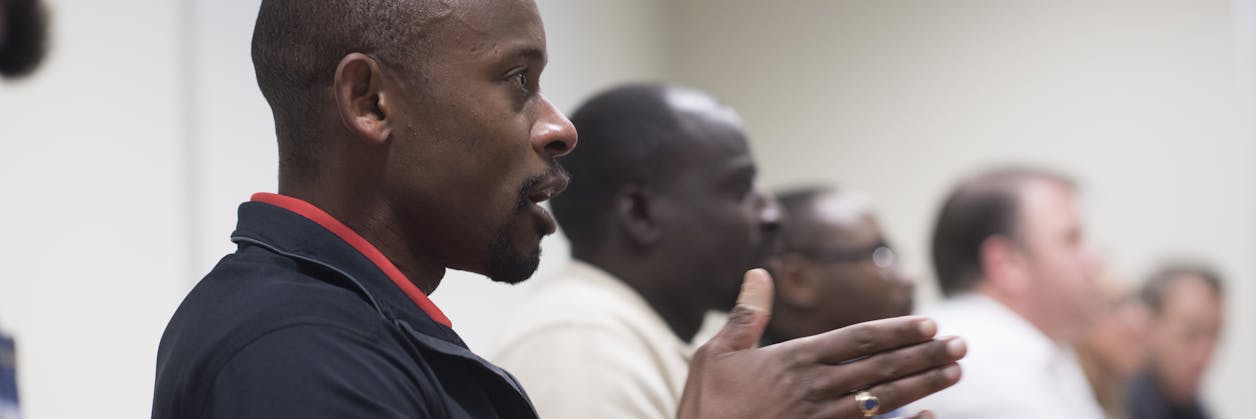 Student talking in class