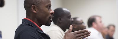 Student talking in class