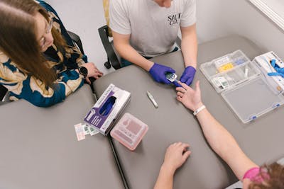 Students learning essential bioenergetics skills in a hands-on session. 