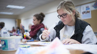 Education student in class