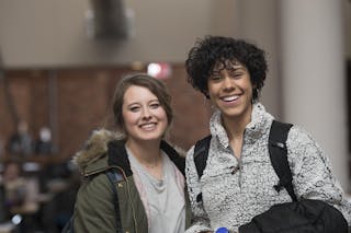 Two smiling students