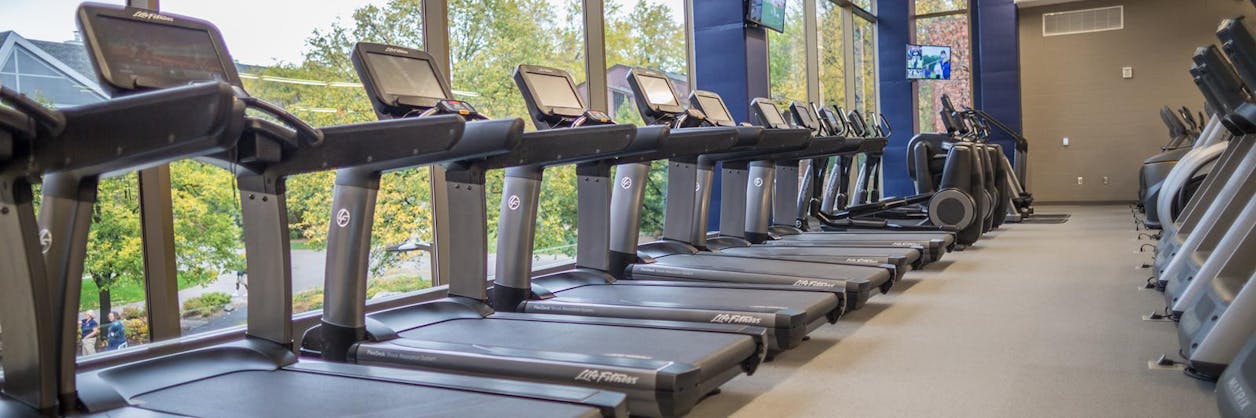 Wellness Center Empty Treadmills